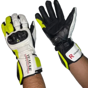 GUANTES VEMAR LARGO BLANCO AMARILLO TALLA XL