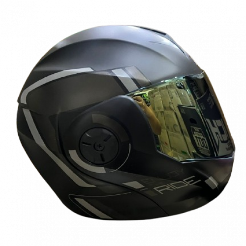Casco Abatible 3110 Luxine Negro Gris Visor Dorado XL