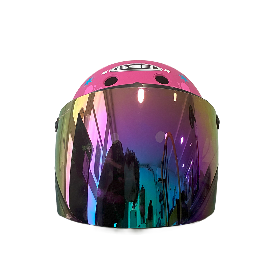 Casco Niña Abierto Fucsia Mariposas - Imagen 2