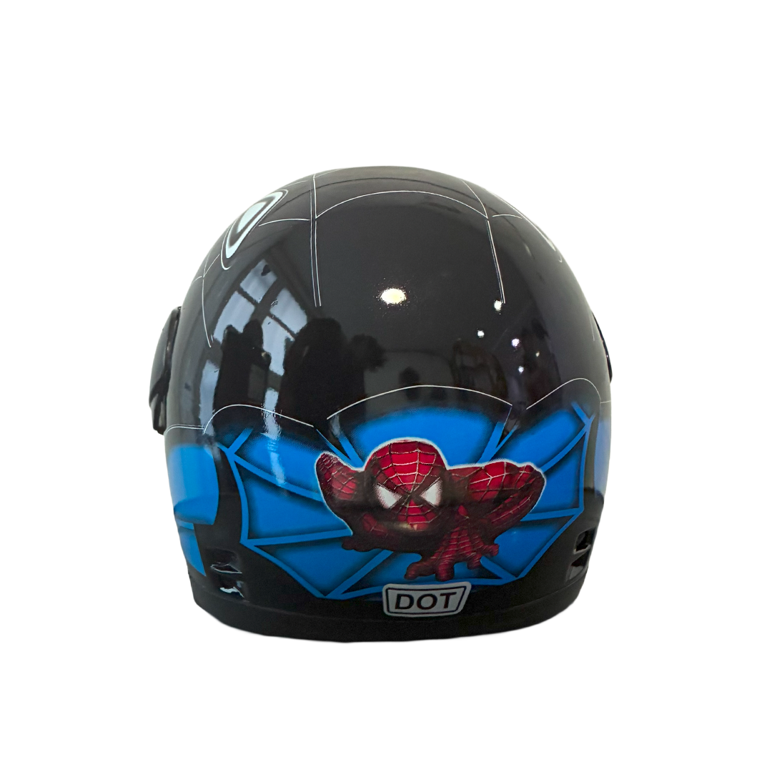 Casco Integral Niño Negro Azul Spider Man Talla Unica - Imagen 2