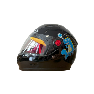 Casco Integral Negro Dinosaurio Talla Unica