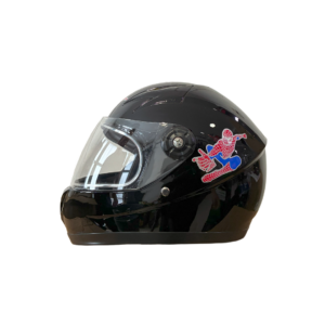 Casco Integral Ni?o Negro Spider Blanco Man Talla Unica