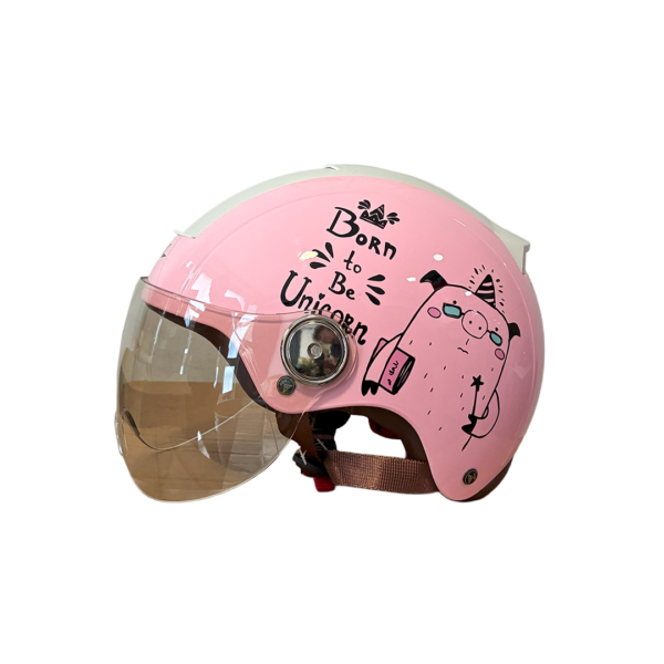 Casco Niña Rosado FGN Cerdito Unicornio  L