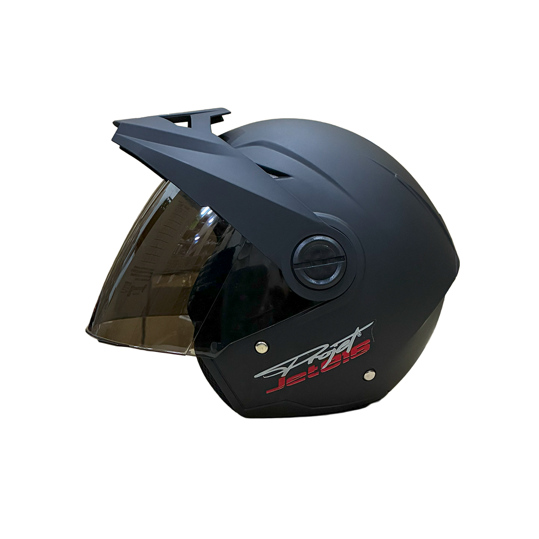 Casco Abierto Jet 916 Negro Solid Rojo XL