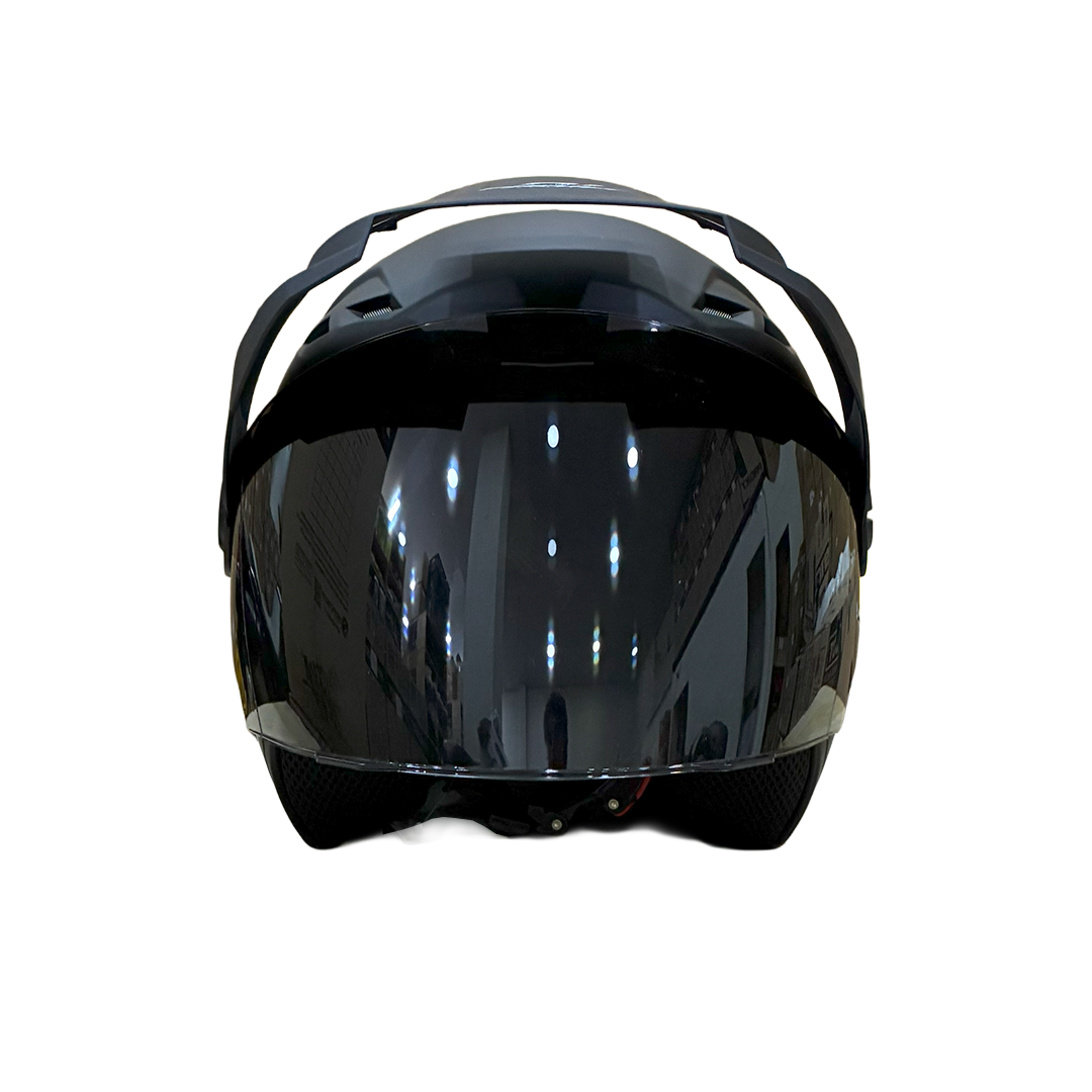 Casco Abierto Jet 916 Negro Solid Rojo XL - Imagen 3