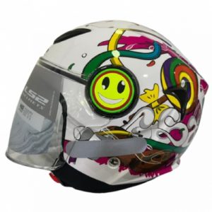 CASCO LS2 FF602 BLANCO FUCSIA CANDY L