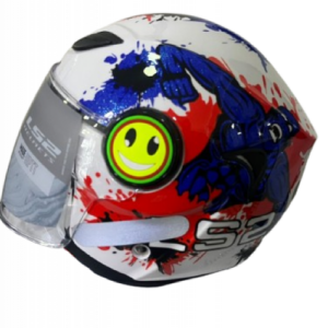 CASCO LS2 FF602 BLANCO AZUL FUNNY WEREWOLF BEAR M