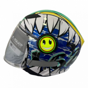 CASCO LS2 FF602 BLANCO AZUL FUNNY L
