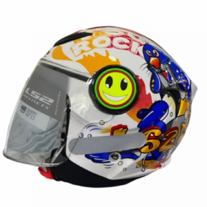CASCO LS2 FF602 BLANCO AZUL FUNNY ROCK L