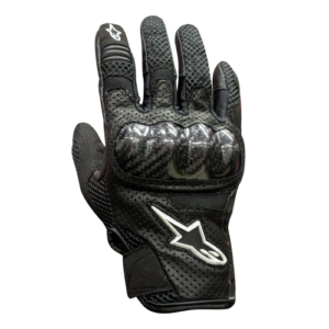 GUANTES ALPINESTAR SMX1 AIR V2 NEGRO / BLANCO (PROTECCION EN CARBONO) TALLA S