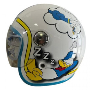 Casco Niño Blanco Disney Pato Donald L
