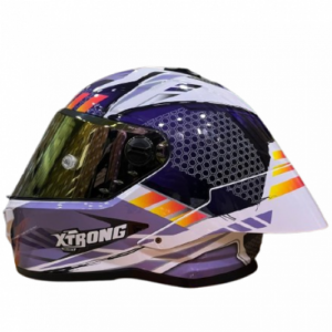 Casco Integral xtrong 352R1 Racer Blanco Brillo Morado Visor Morado S