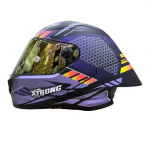 Casco Integral xtrong 352R1 Racer Blanco Mate Morado Visor Morado M