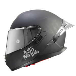 Casco Integral MM 909SP Solid Negro Mate Silver Visor Revo Silver Spoiler Silver M