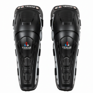 Rodilleras Articuladas Protectora Motociclistas Retractil Negro Vemar