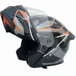 Casco Abatible MM 3140 Negro Naranja Visor TR L