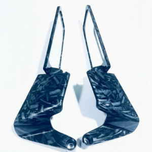 Espejo Aleron Naked Negro Con Grafico