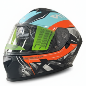 Casco Integral MM 971 Negro Naranja Visor TR