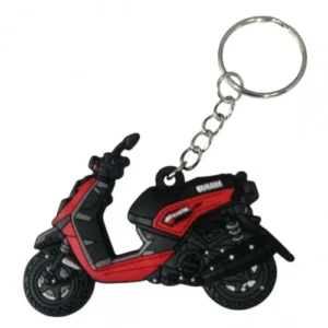 LLAVERO DE MOTO EN GOMA BWS ROJA