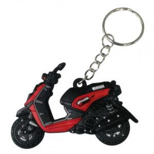 Llavero de moto en goma BWS Roja