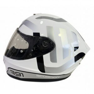 Casco Integral Scorpion EXO-391 Arok Blanco Negro Silver S