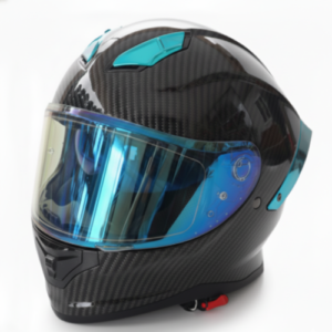 Casco Integral K3 MM 9797SP PRO Carbono Turquesa Visor Traslucido Azul L