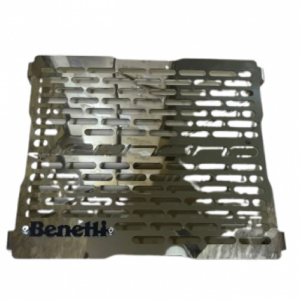 Protector De Radiador Cromado “Benelli Leoncito” Relieve negro