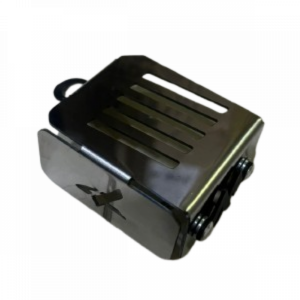 Protector Bomba Trasero Cromo Pulsar N160- N250 Rectangular 3D Negro