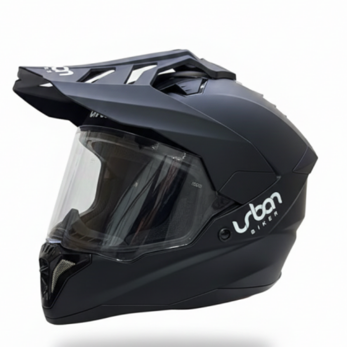 CASCO MULTIPROPOSITO URBAN 89 SOLID NEGRO MATE XL + VISOR DE COLOR