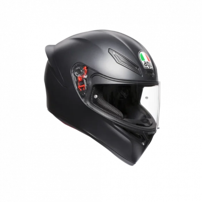 CASCO INTEGRAL AGV K-1S MONO SOLID (029)  NEGRO MATE VISOR TRANSPARENTE L