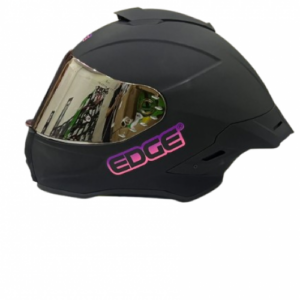 Casco Edge Integral Shanghai Solid Negro Rosado Mate L