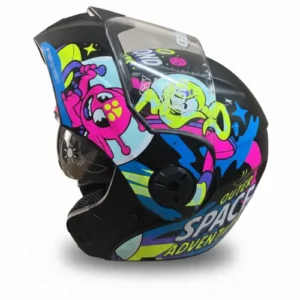 CASCO ABATIBLE ICH 3110_S ASTRO FIGH NEGRO FUCSIA MATE VISOR TR XS
