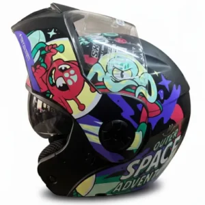 CASCO ABATIBLE ICH 3110_S ASTRO FIGH NEGRO ROJO MATE VISOR TR XS