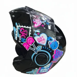 CASCO ABATIBLE ICH 3110 SPARKZ NEGRO AZUL VISOR TR XS