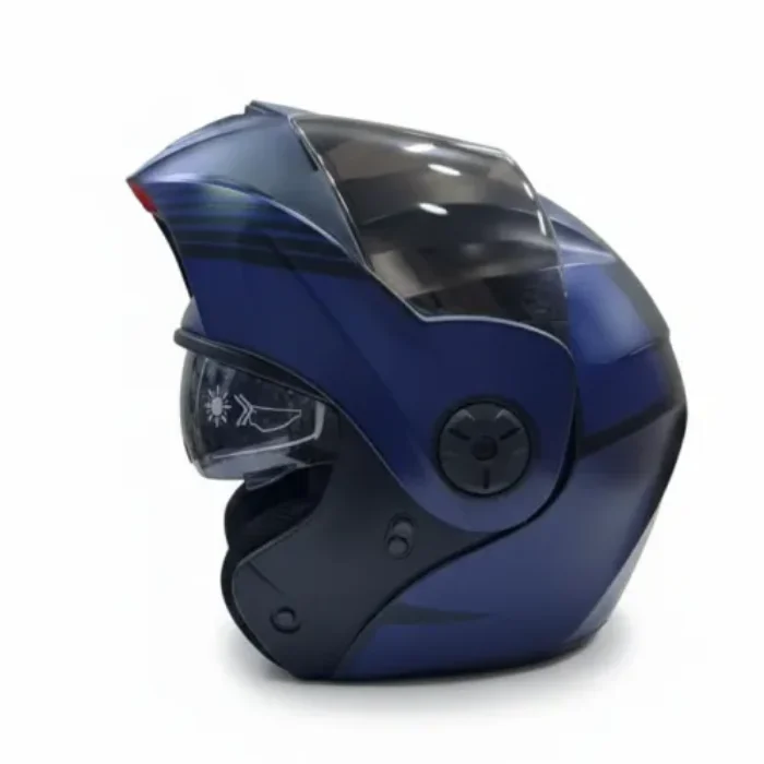 CASCO ABATIBLE ICH 3110 XMAL NEGRO AZUL VISOR SMOKE XL -195756