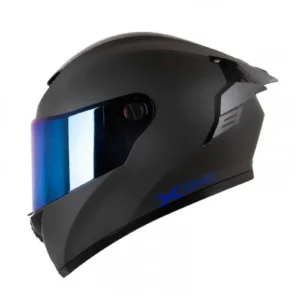 CASCO INTEGRAL X-ONE X-500 RS SOLID NEGRO AZUL VISOR IRIDIUM XL