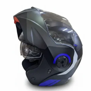 CASCO ABATIBLE ICH 3110 KHAM NEGRO GRIS OSCURO VISOR SMOKE XL