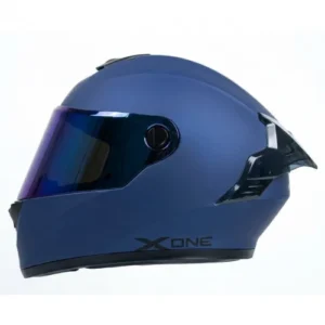 CASCO INTEGRAL X-ONE X-500 RS SOLID AZUL OSCURO NEGRO VISOR IRIDIUM S