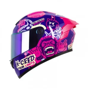 CASCO INTEGRAL X-ONE X-500 RS CLUSTER MORADO FUCSIA VISOR IRIDIUM L
