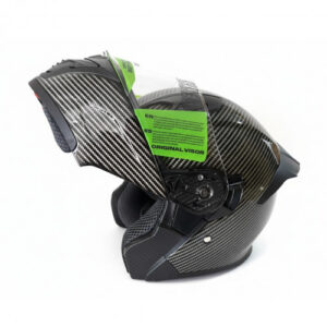 Casco Abatible Mm 3140 Negro Tipo Carbono L