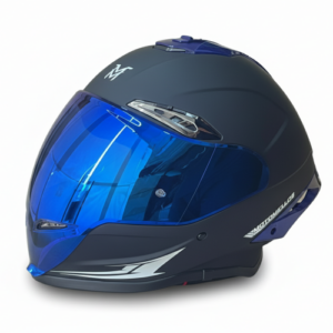 Casco Integral Mm 667 Solid Negro Azul Visor Azul S