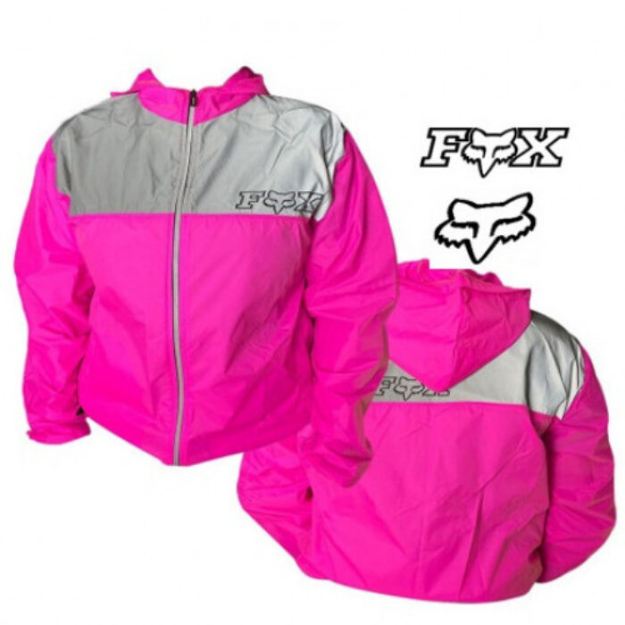 CHAQUETA FOX CORTAVIENTOS FUCSIA GRIS M