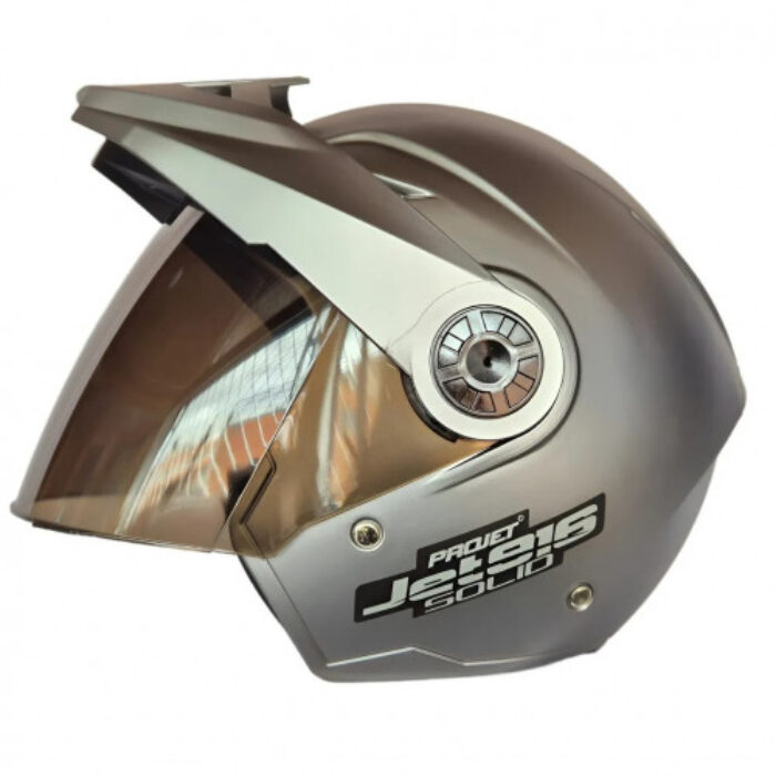 CASCO ABIERTO JET 916 GRIS SOLID BRILLO L
