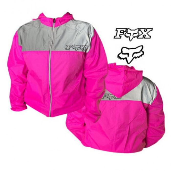 CHAQUETA FOX CORTAVIENTOS FUCSIA GRIS XL