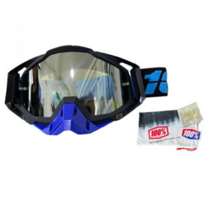 Gafas Motocross 100% The Racecraft Negro Azul Visor Plata