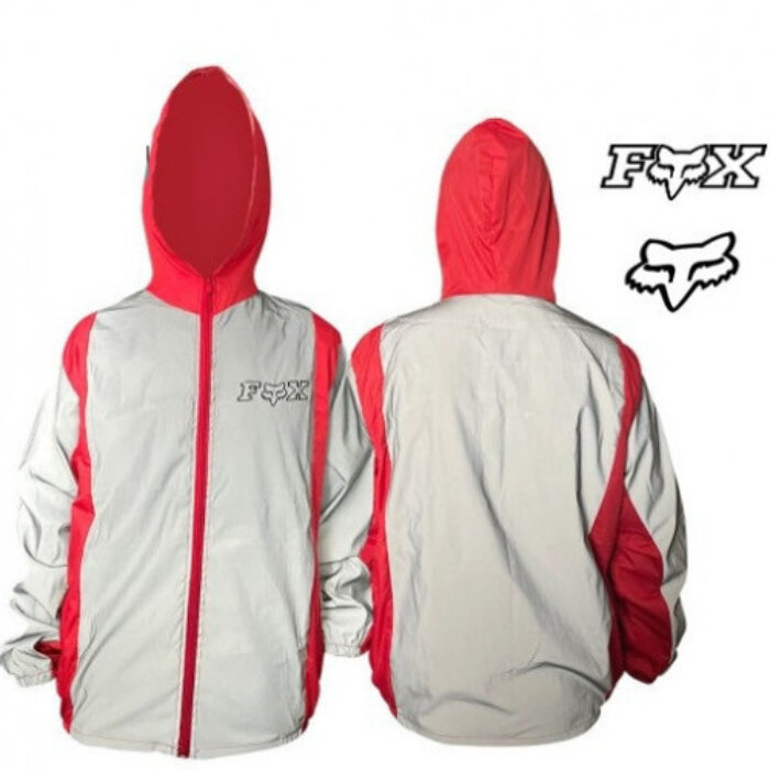 CHAQUETA FOX CORTAVIENTOS REFLECTIVA LÍNEA ROJA XL