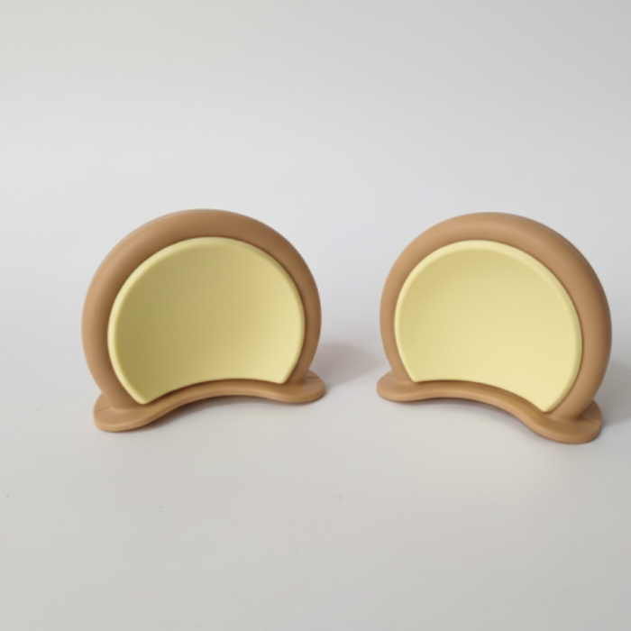 OREJAS PARA-CASCO CAFE CLARO AMARILLO