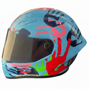 Casco De Coleccion Agv Valentino Rossi (Manos Azules)