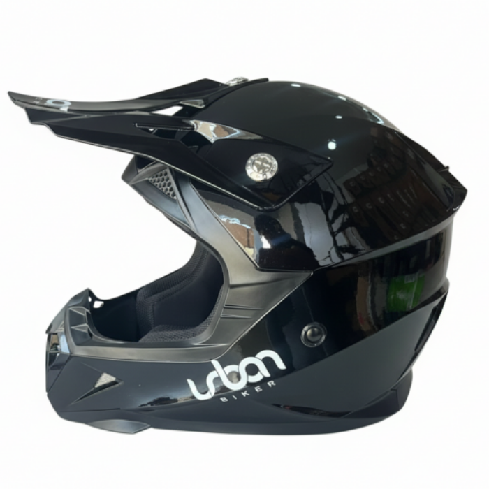 Casco Cross Urban 14 Solid Negro Brillo M