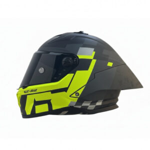 Casco Integral Xtrong 352R1  Gris  Verde   Neon Mate Visor  Smoke  M -16839